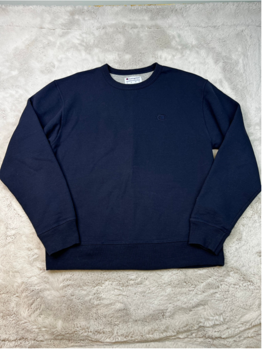 Champion Navy Crewneck Sweatshirt Mens Size Medium Pullover Sweater
